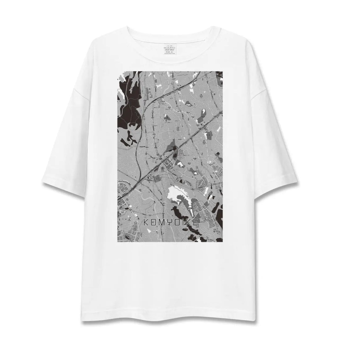 【光明池(大阪府)】地図柄ビッグシルエットTシャツ
