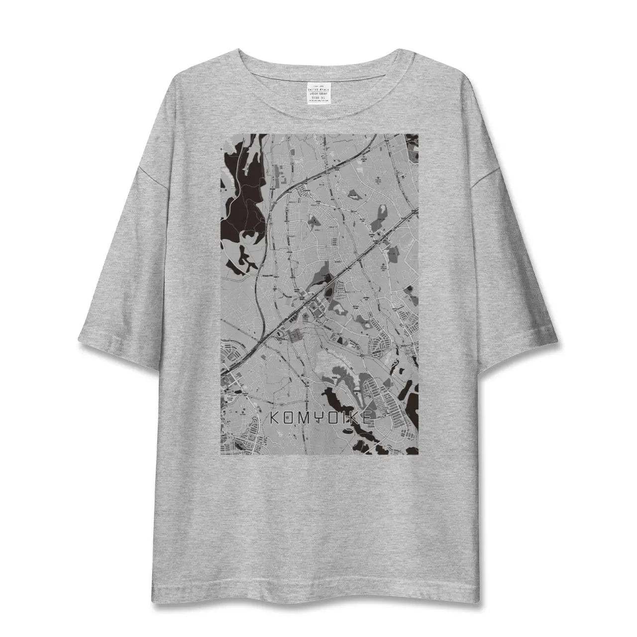 【光明池（大阪府）】地図柄ビッグシルエットTシャツ