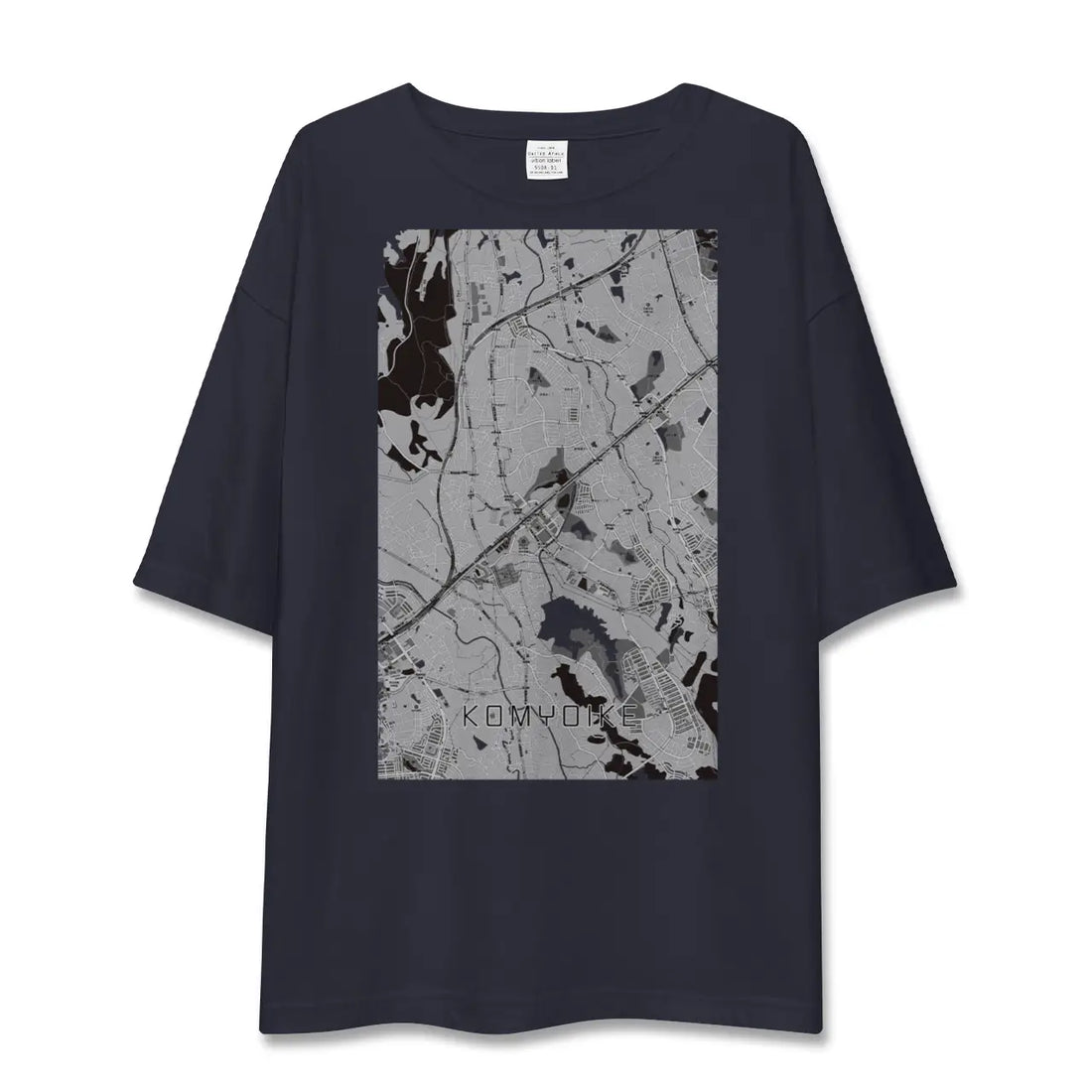 【光明池（大阪府）】地図柄ビッグシルエットTシャツ