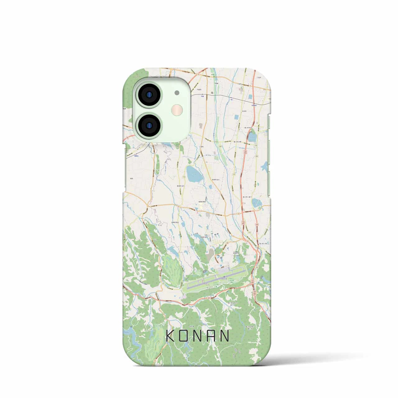 【香南】地図柄iPhoneケース（バックカバータイプ・ナチュラル）iPhone 12 mini 用