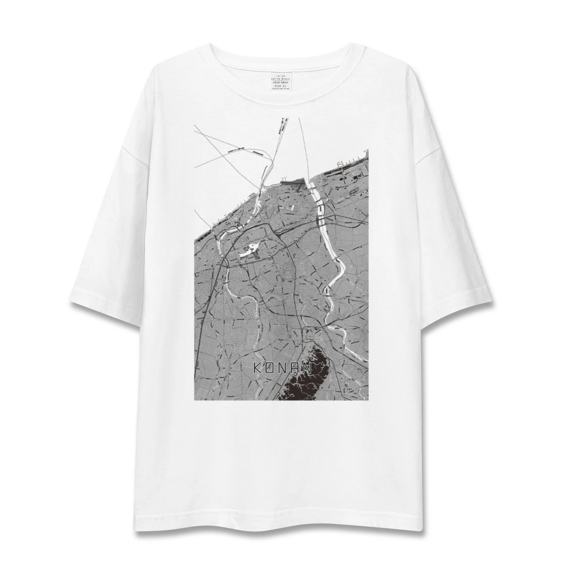 【江南(新潟県)(新潟県)】地図柄ビッグシルエットTシャツ