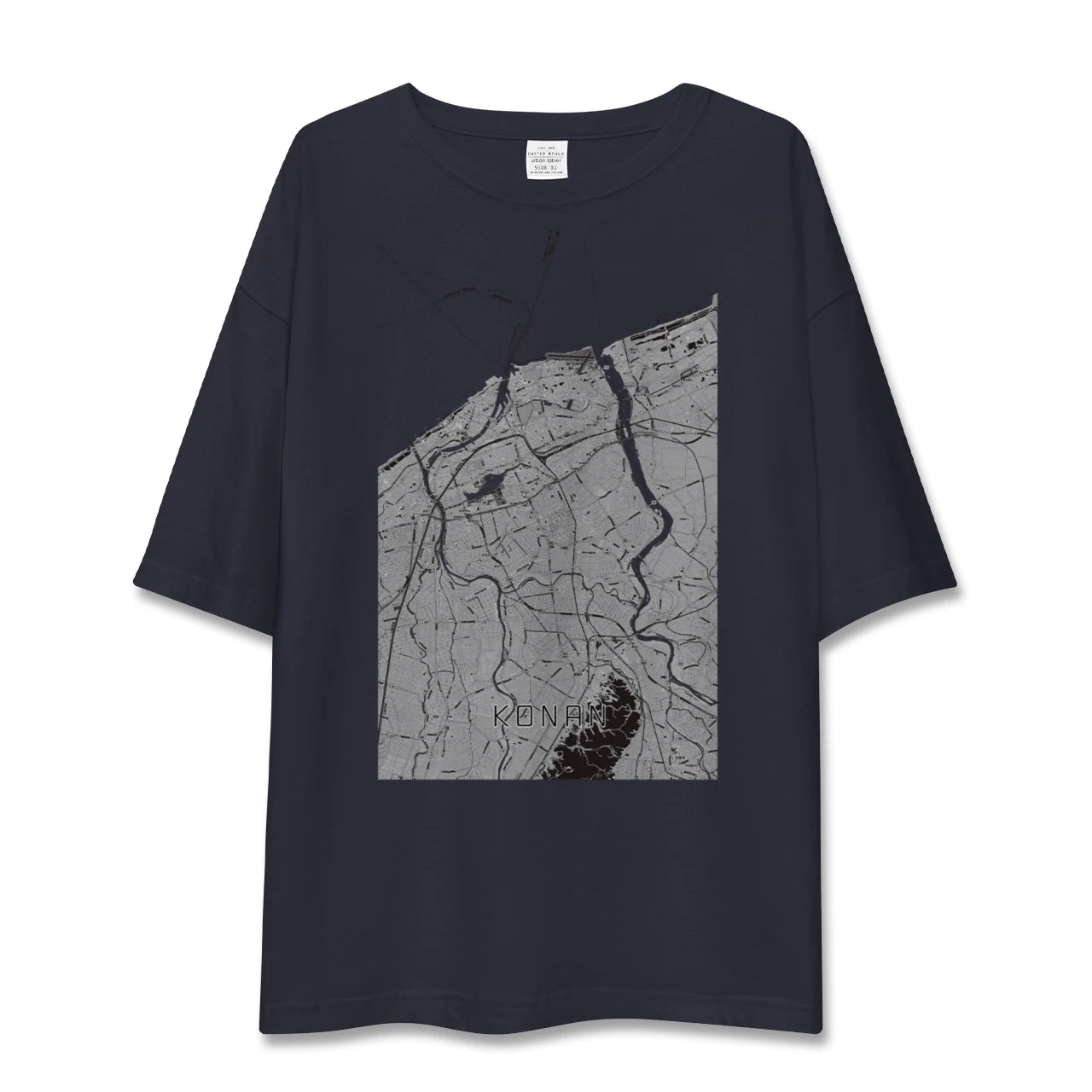 【江南（新潟県）（新潟県）】地図柄ビッグシルエットTシャツ