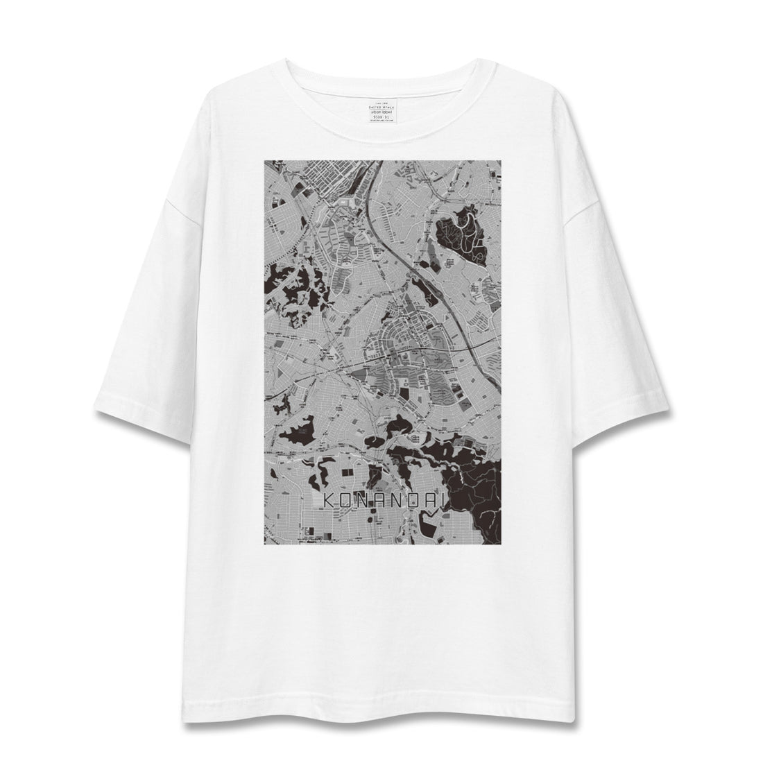 【港南台（神奈川県）】地図柄ビッグシルエットTシャツ