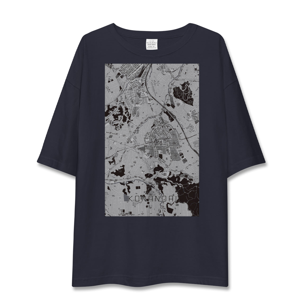 【港南台（神奈川県）】地図柄ビッグシルエットTシャツ