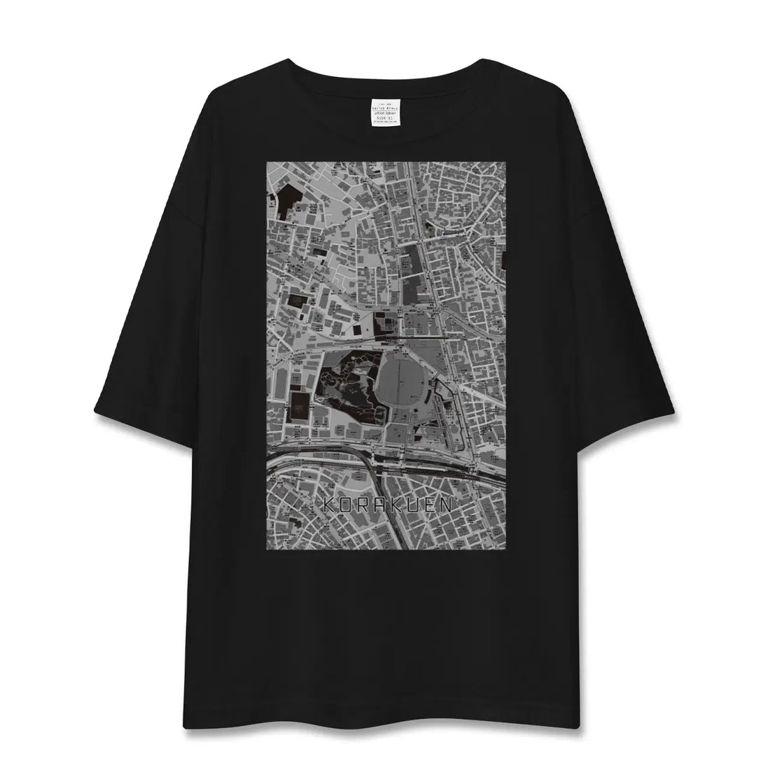 【後楽園(東京都)】地図柄ビッグシルエットTシャツ