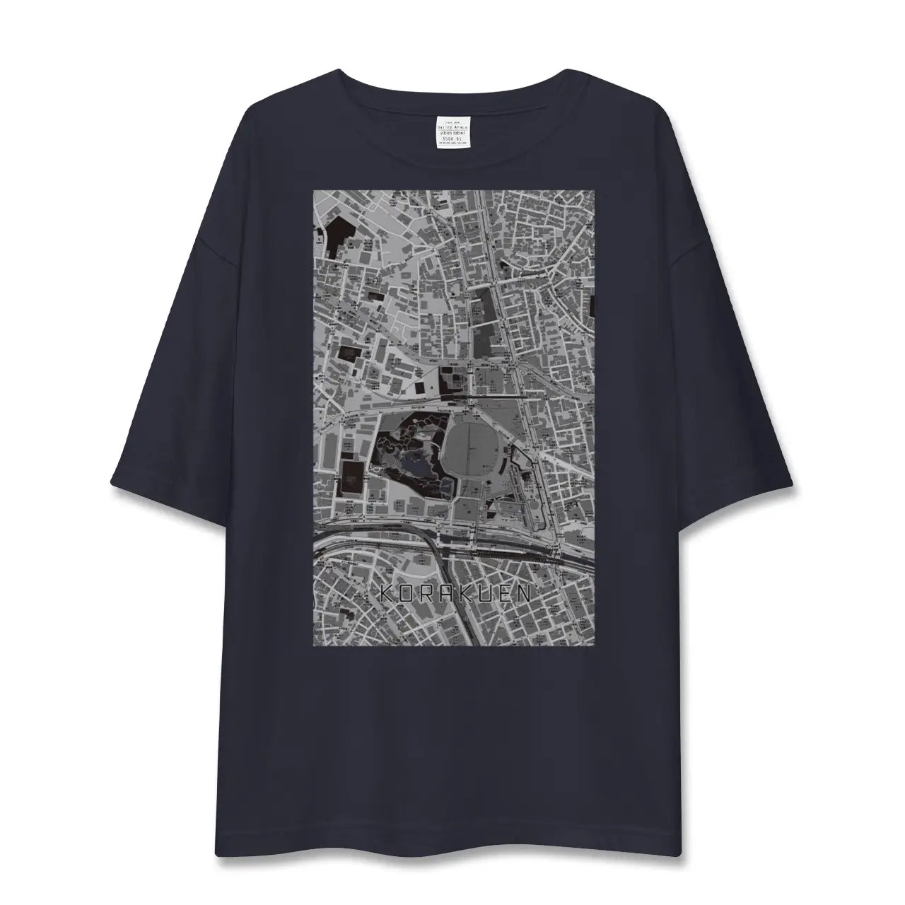 【後楽園（東京都）】地図柄ビッグシルエットTシャツ