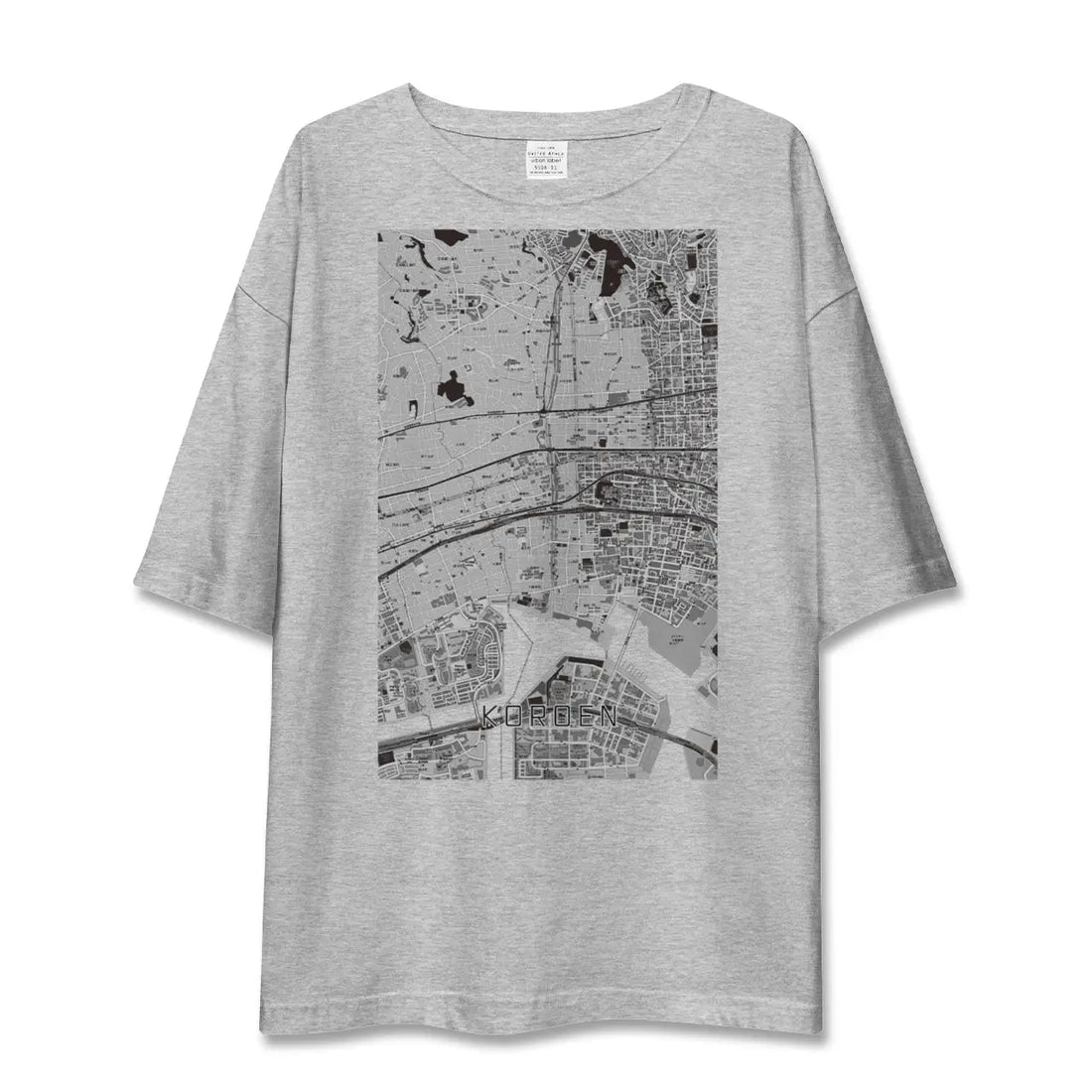 【香櫨園（兵庫県）】地図柄ビッグシルエットTシャツ
