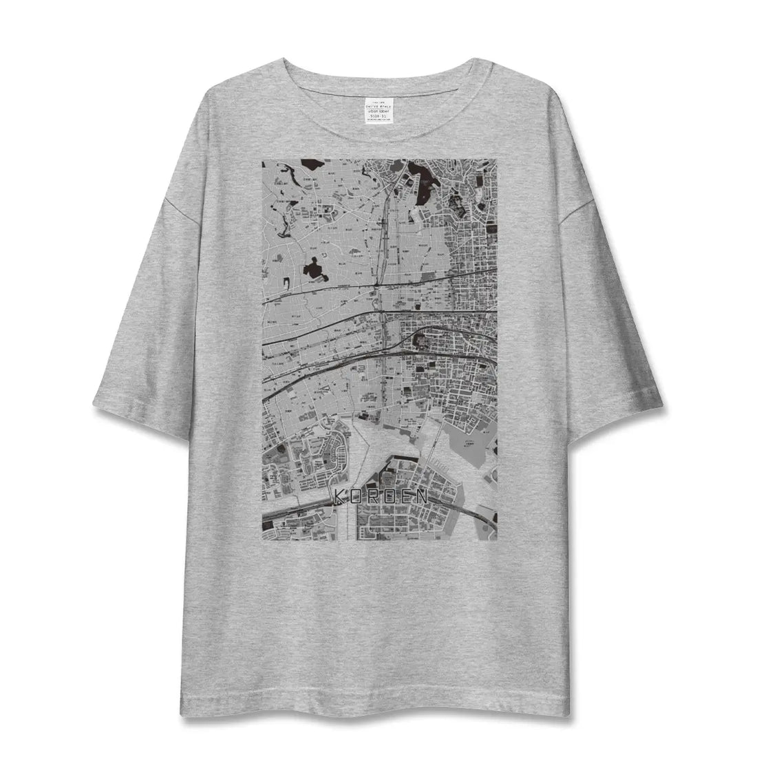 【香櫨園(兵庫県)】地図柄ビッグシルエットTシャツ