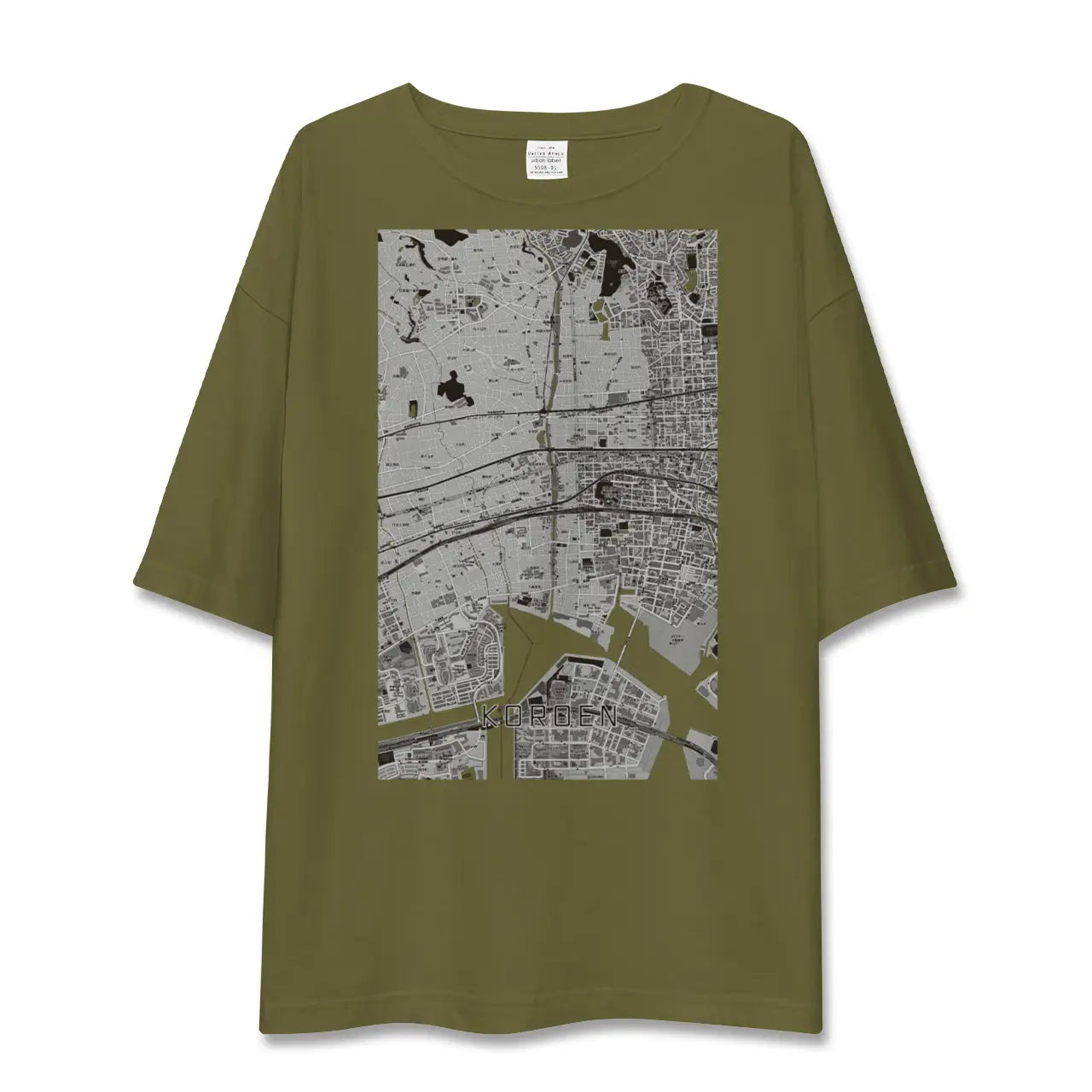 【香櫨園（兵庫県）】地図柄ビッグシルエットTシャツ