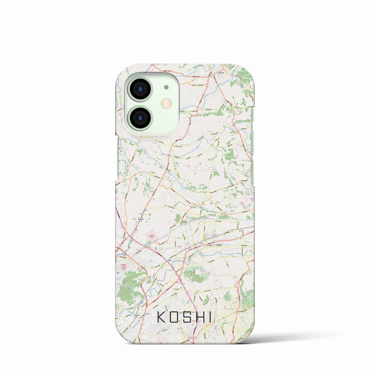 【合志】地図柄iPhoneケース（バックカバータイプ・ナチュラル）iPhone 12 mini 用