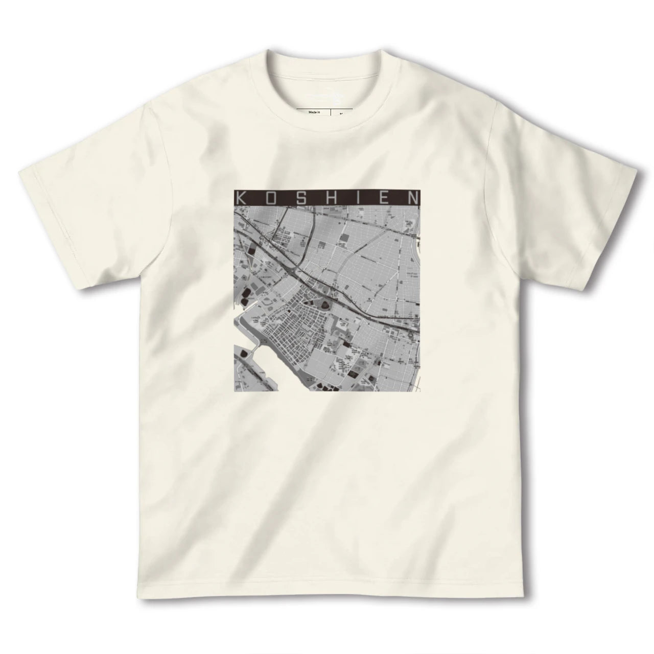 【甲子園（兵庫県）】地図柄ヘビーウェイトTシャツ