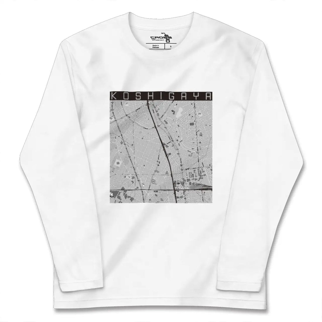 【越谷(埼玉県)】地図柄ロングスリーブTシャツ