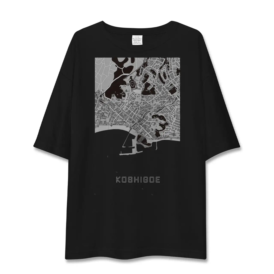 【腰越（神奈川県）】地図柄ビッグシルエットTシャツ