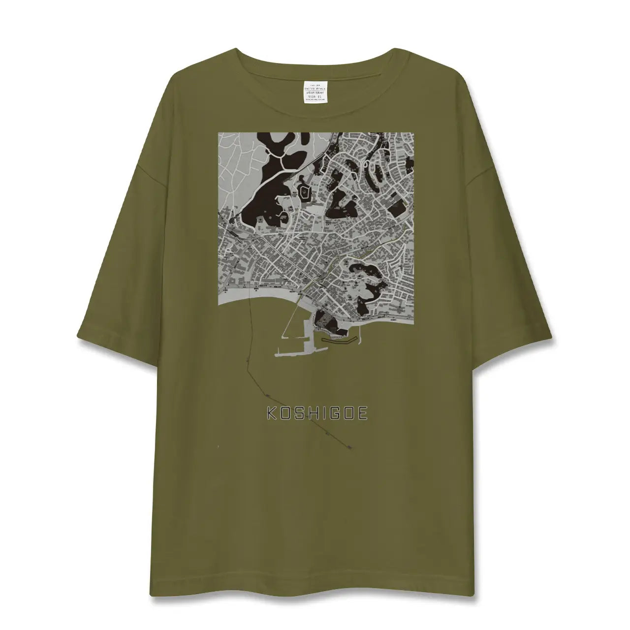 【腰越（神奈川県）】地図柄ビッグシルエットTシャツ