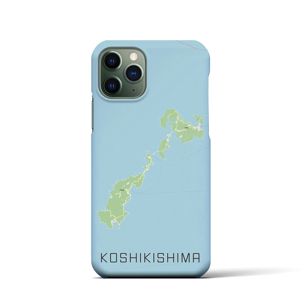 【甑島】地図柄iPhoneケース（バックカバータイプ・ナチュラル）iPhone 11 Pro 用