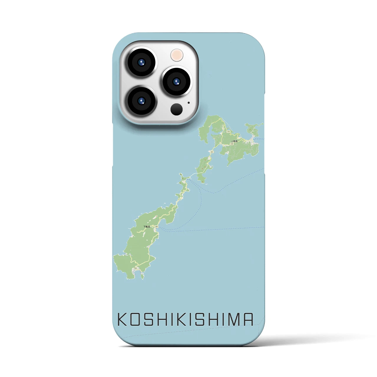 【甑島】地図柄iPhoneケース（バックカバータイプ・ナチュラル）iPhone 13 Pro 用