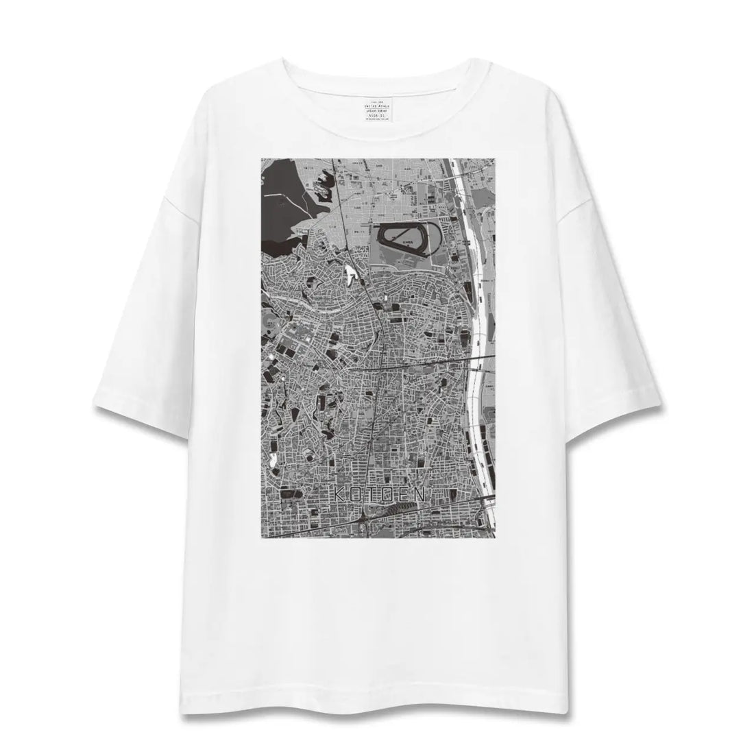 【甲東園(兵庫県)】地図柄ビッグシルエットTシャツ