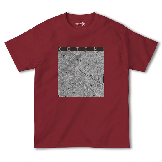 【琴似（北海道）】地図柄ヘビーウェイトTシャツ