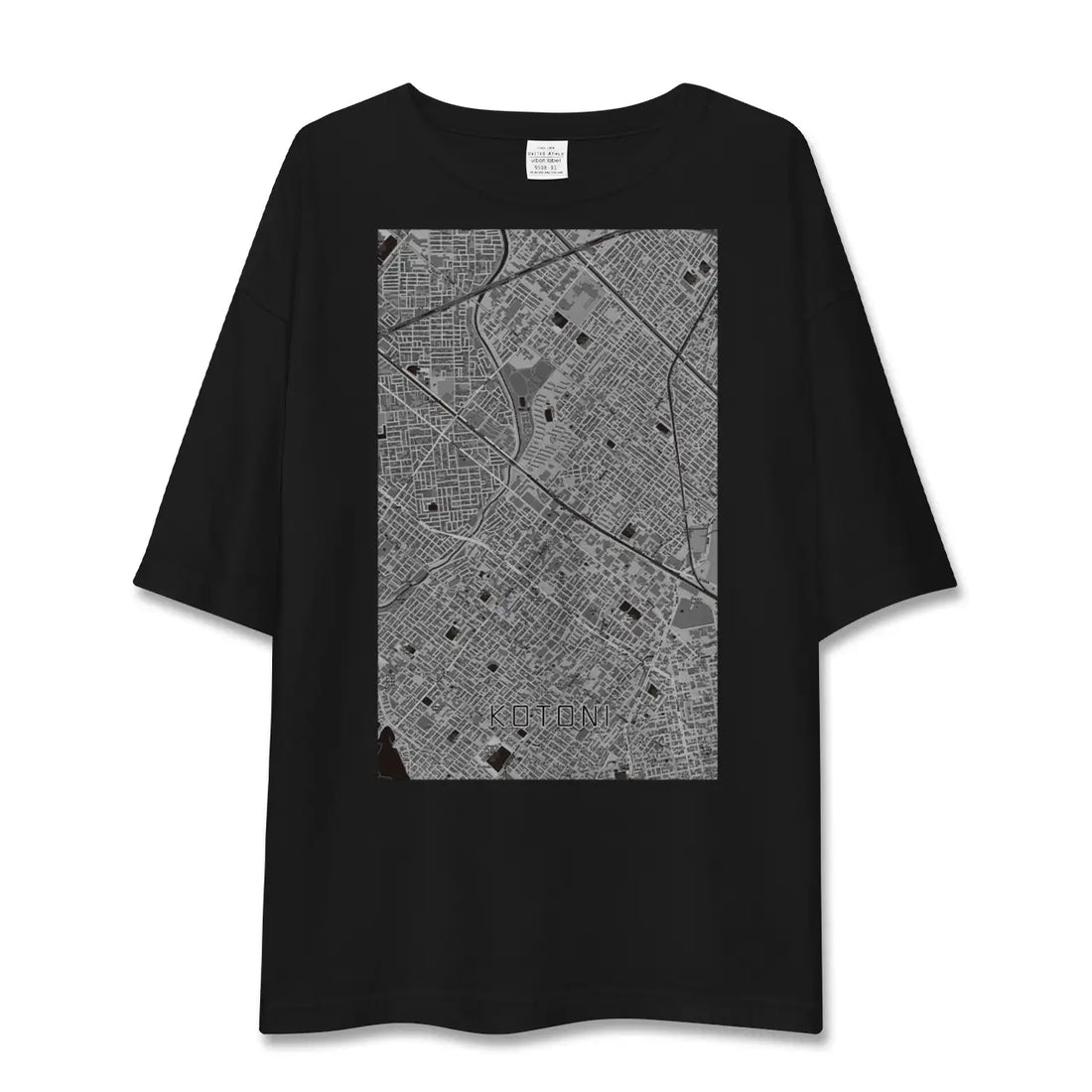【琴似(北海道)】地図柄ビッグシルエットTシャツ
