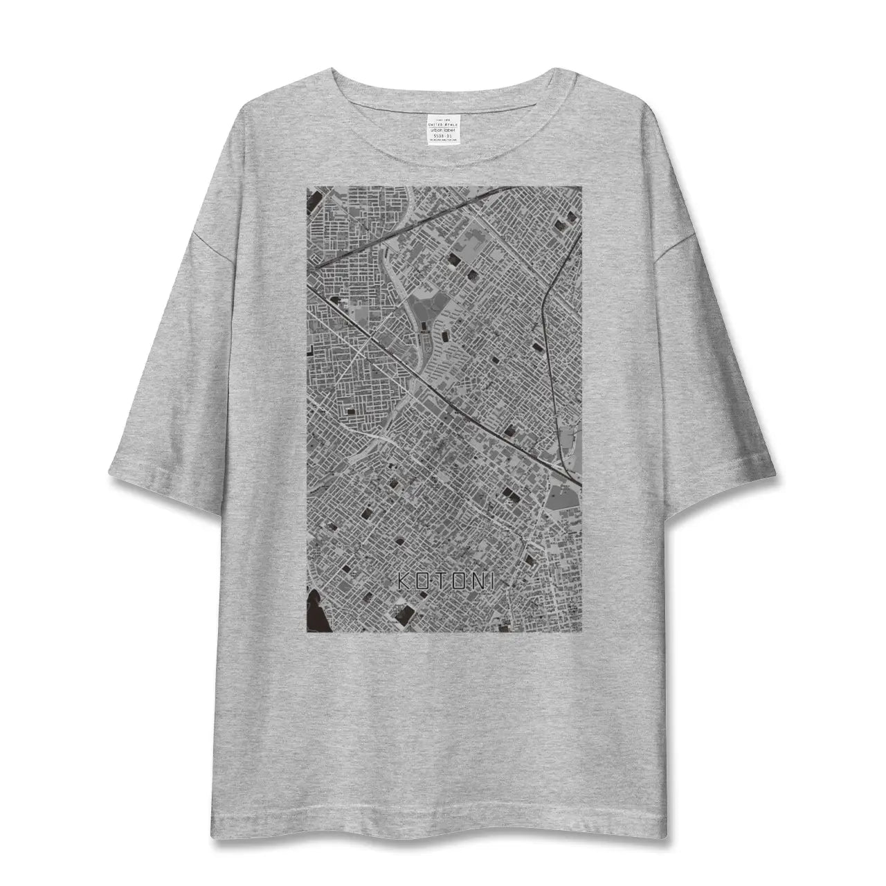【琴似（北海道）】地図柄ビッグシルエットTシャツ