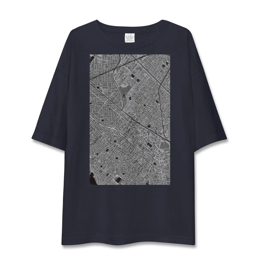 【琴似（北海道）】地図柄ビッグシルエットTシャツ