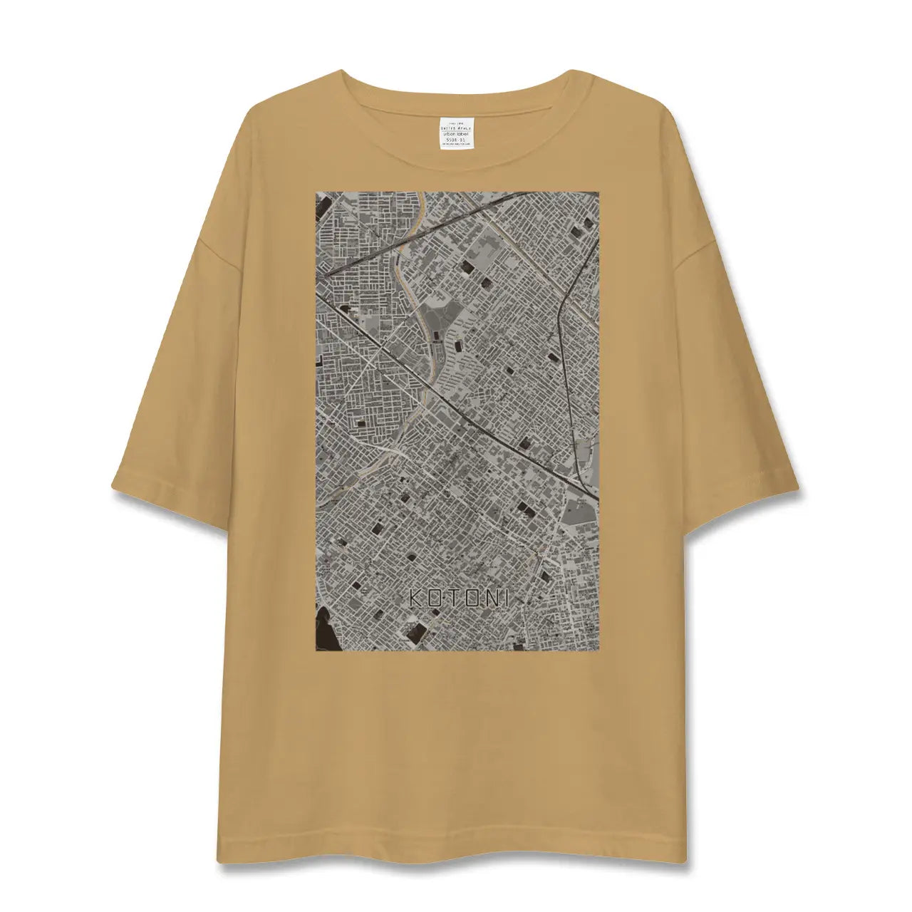 【琴似（北海道）】地図柄ビッグシルエットTシャツ
