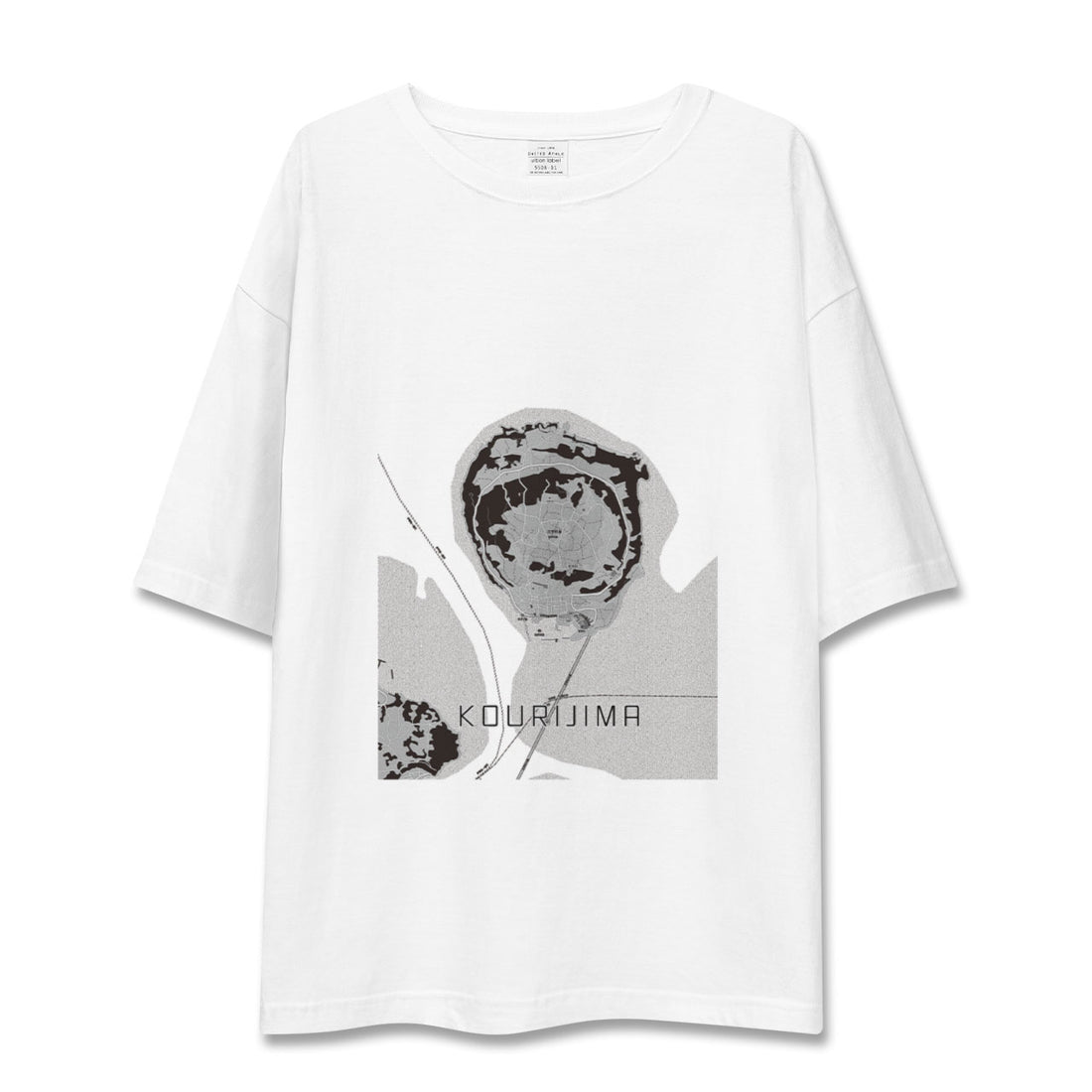 【古宇利島（沖縄県）】地図柄ビッグシルエットTシャツ