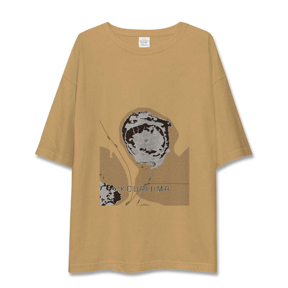 【古宇利島(沖縄県)】地図柄ビッグシルエットTシャツ
