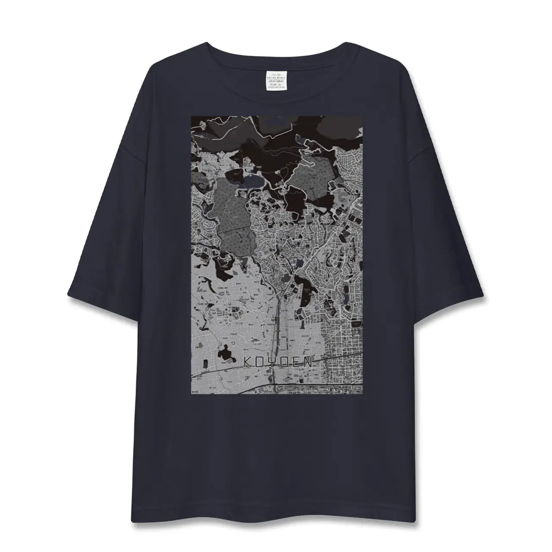 【甲陽園（兵庫県）】地図柄ビッグシルエットTシャツ