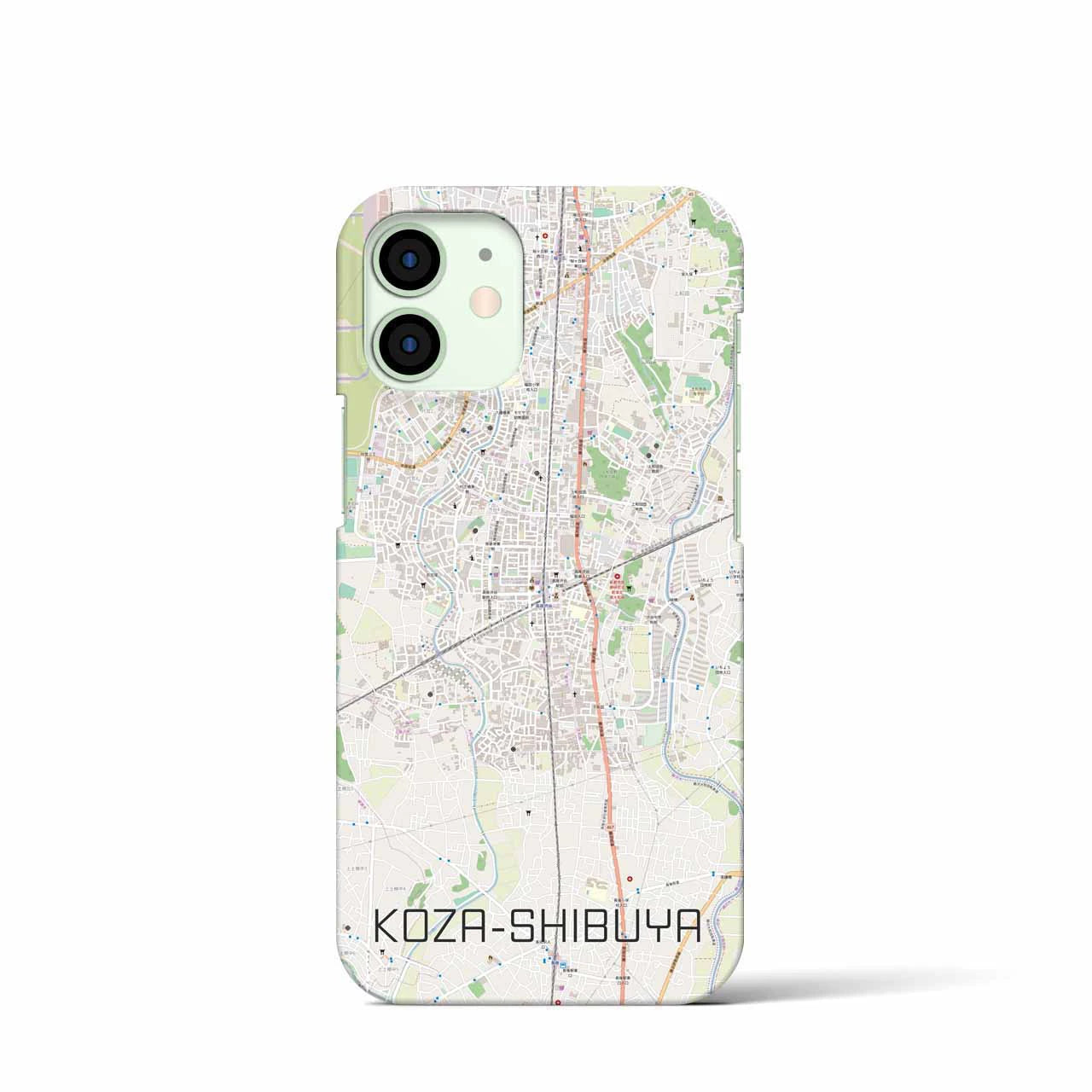 【高座渋谷】地図柄iPhoneケース（バックカバータイプ・ナチュラル）iPhone 12 mini 用