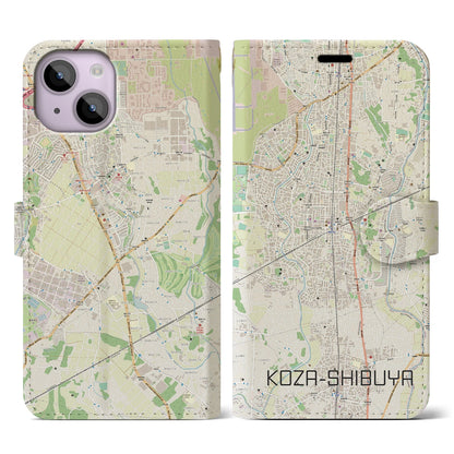 【高座渋谷（神奈川県）】地図柄iPhoneケース（手帳タイプ）ナチュラル・iPhone 14 用