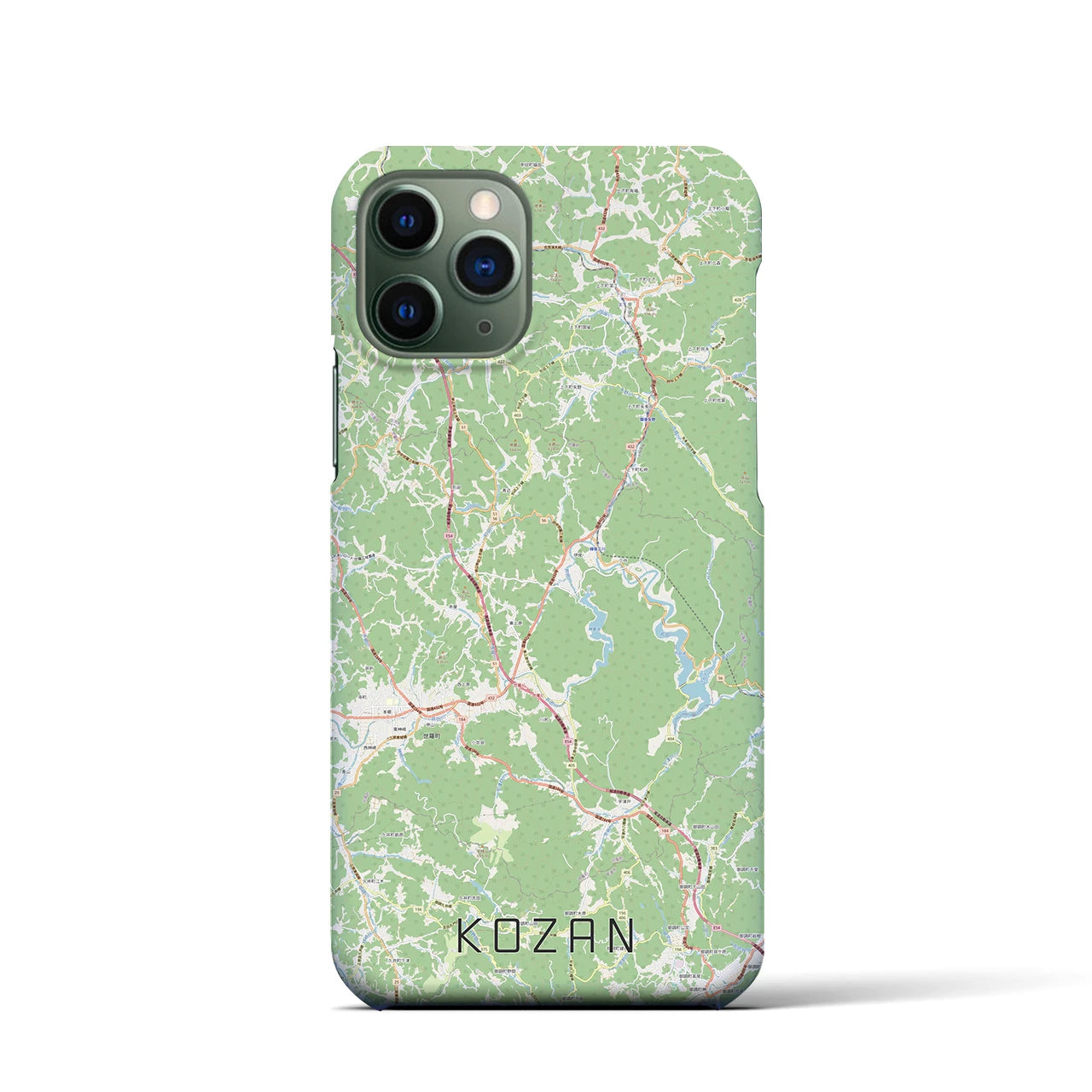 【甲山】地図柄iPhoneケース（バックカバータイプ・ナチュラル）iPhone 11 Pro 用