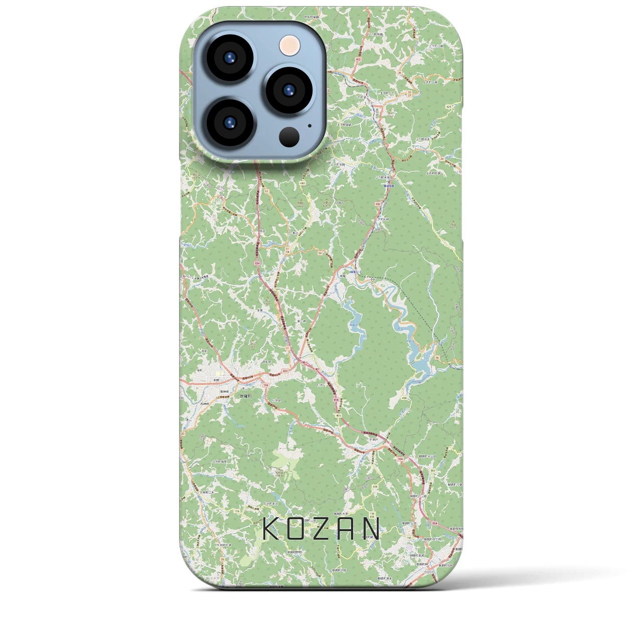 【甲山】地図柄iPhoneケース（バックカバータイプ・ナチュラル）iPhone 13 Pro Max 用