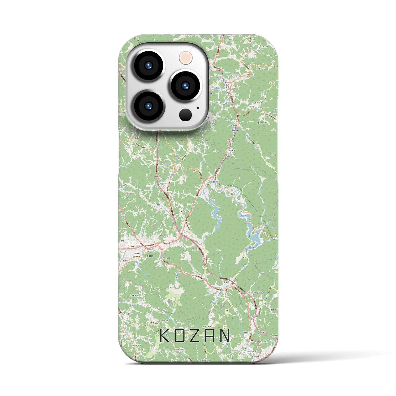 【甲山】地図柄iPhoneケース（バックカバータイプ・ナチュラル）iPhone 13 Pro 用