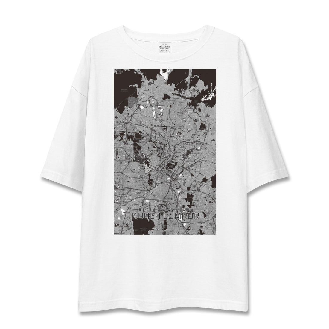 【クアラルンプール(マレーシア)】地図柄ビッグシルエットTシャツ