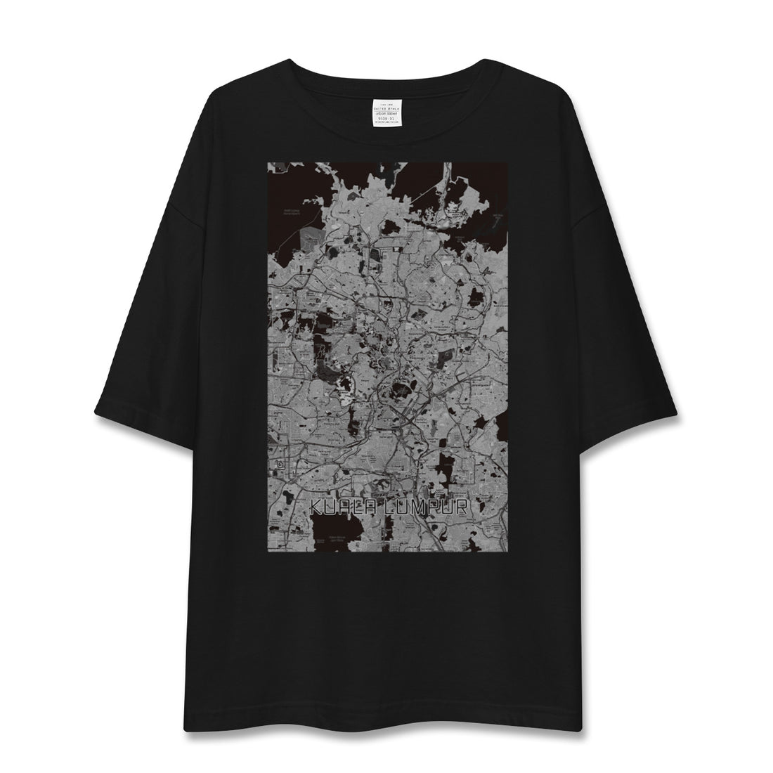 【クアラルンプール(マレーシア)】地図柄ビッグシルエットTシャツ