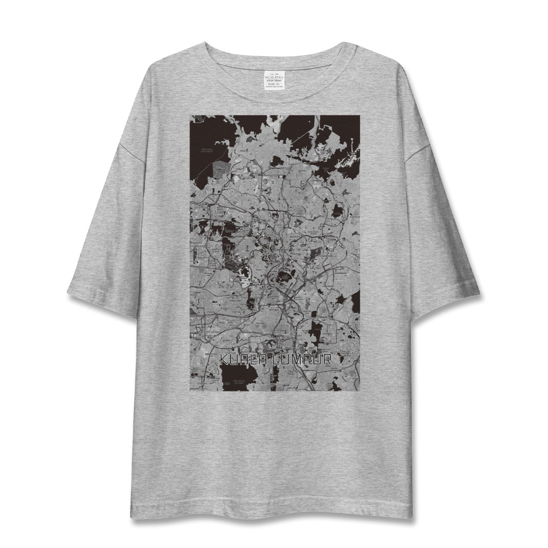 【クアラルンプール（マレーシア）】地図柄ビッグシルエットTシャツ