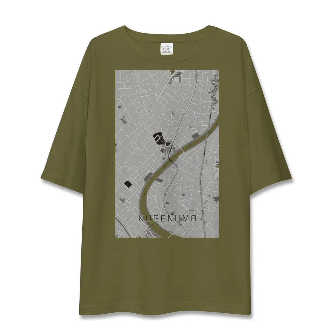 【鵠沼(神奈川県)】地図柄ビッグシルエットTシャツ