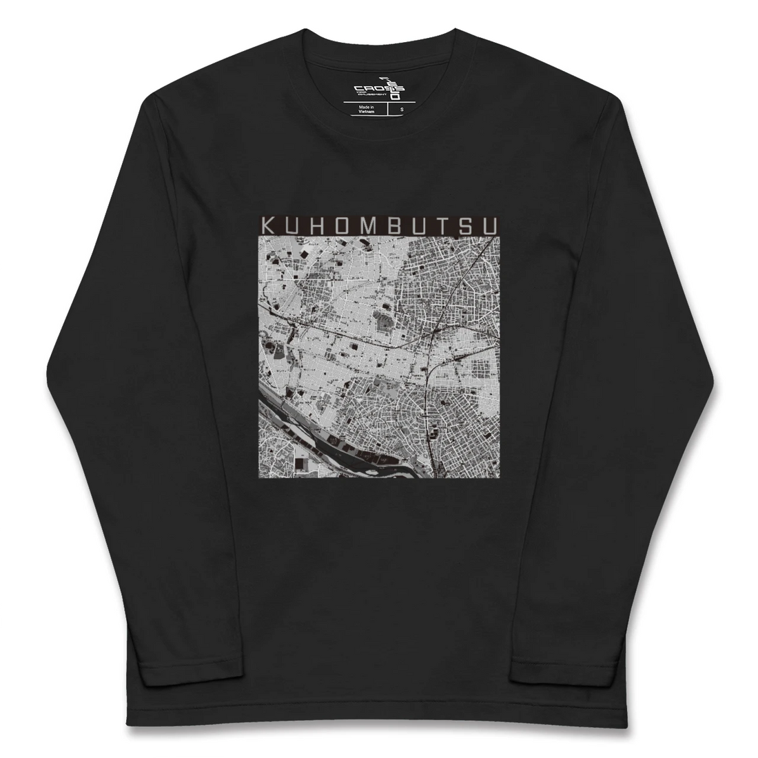 【九品仏(東京都)】地図柄ロングスリーブTシャツ