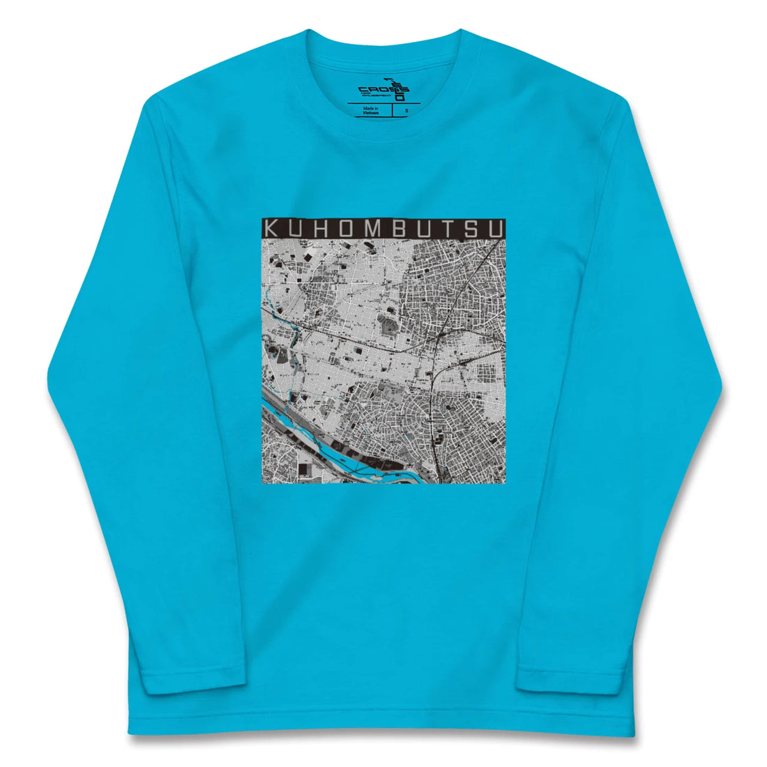 【九品仏(東京都)】地図柄ロングスリーブTシャツ