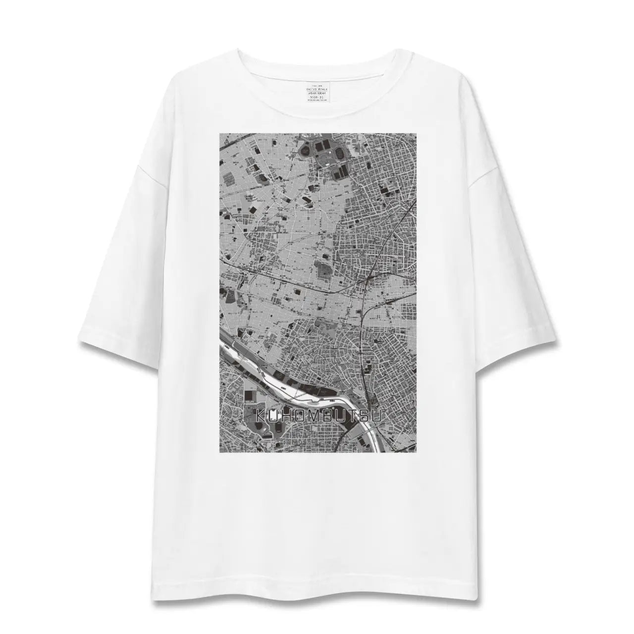 【九品仏（東京都）】地図柄ビッグシルエットTシャツ