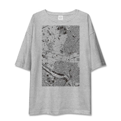 【九品仏（東京都）】地図柄ビッグシルエットTシャツ