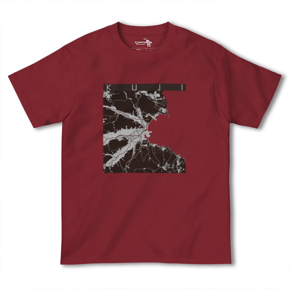 【久慈(岩手県)】地図柄ヘビーウェイトTシャツ