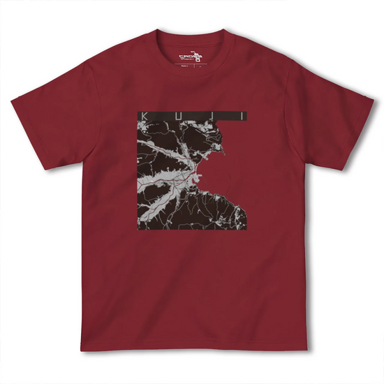 【久慈（岩手県）】地図柄ヘビーウェイトTシャツ