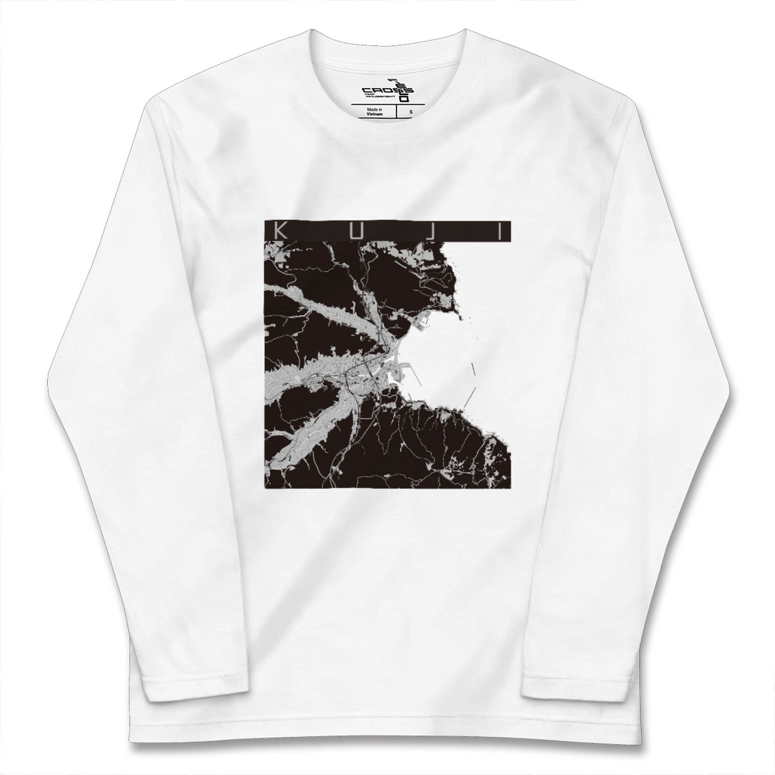 【久慈(岩手県)】地図柄ロングスリーブTシャツ