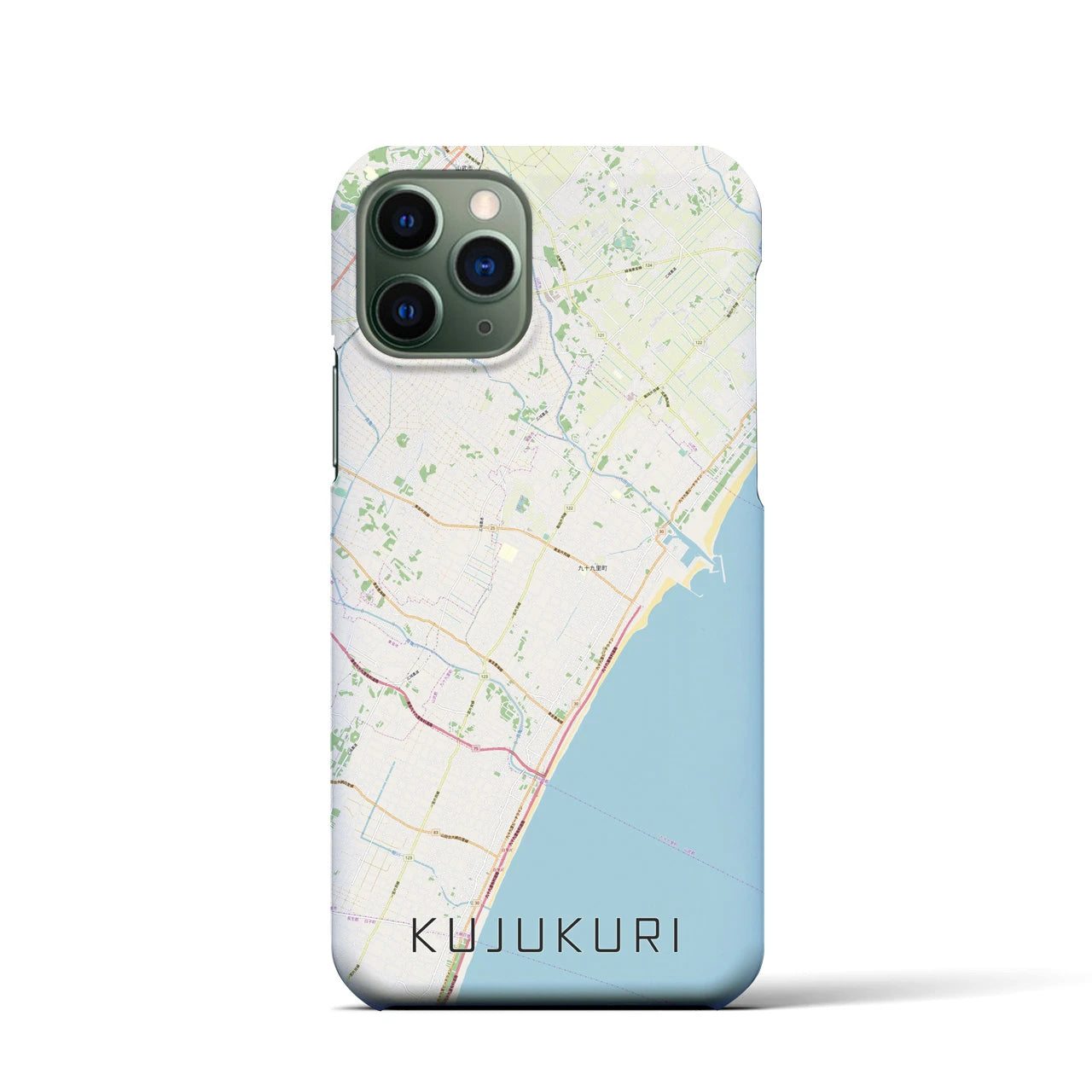 【九十九里】地図柄iPhoneケース（バックカバータイプ・ナチュラル）iPhone 11 Pro 用