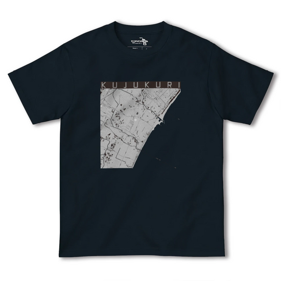 【九十九里（千葉県）】地図柄ヘビーウェイトTシャツ