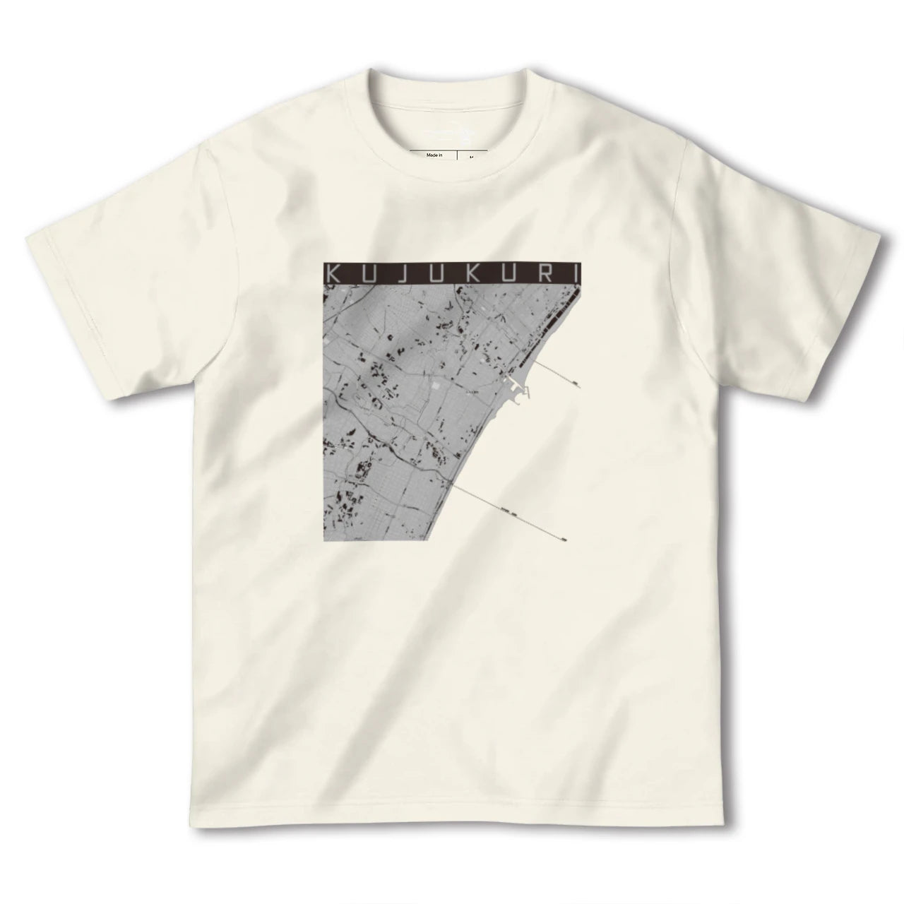 【九十九里（千葉県）】地図柄ヘビーウェイトTシャツ