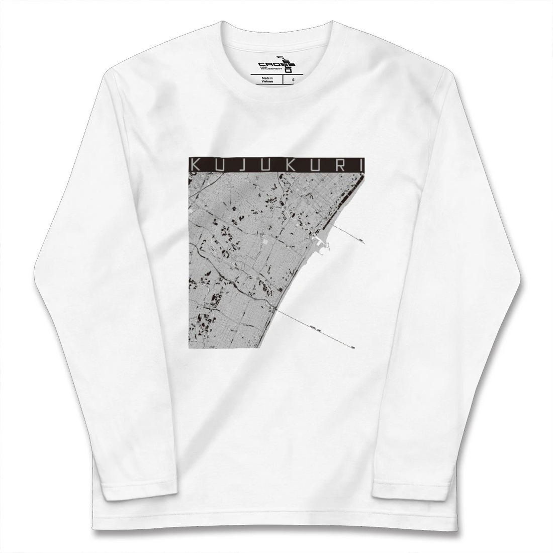 【九十九里(千葉県)】地図柄ロングスリーブTシャツ