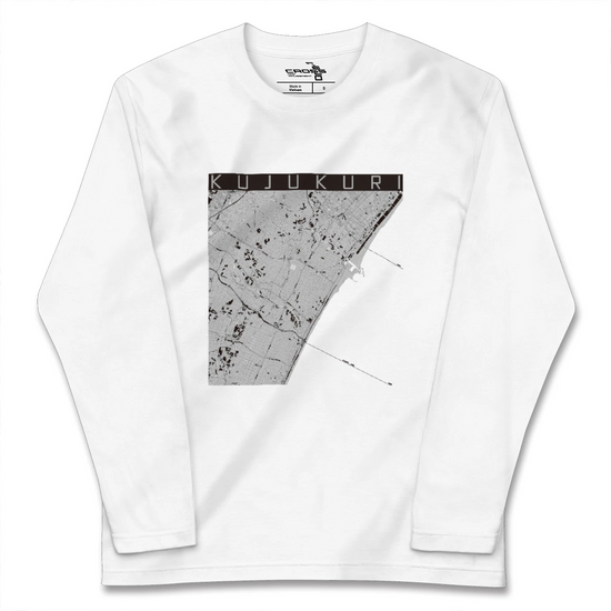 【九十九里（千葉県）】地図柄ロングスリーブTシャツ